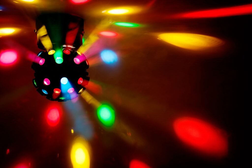 DJ equipment colorful lights